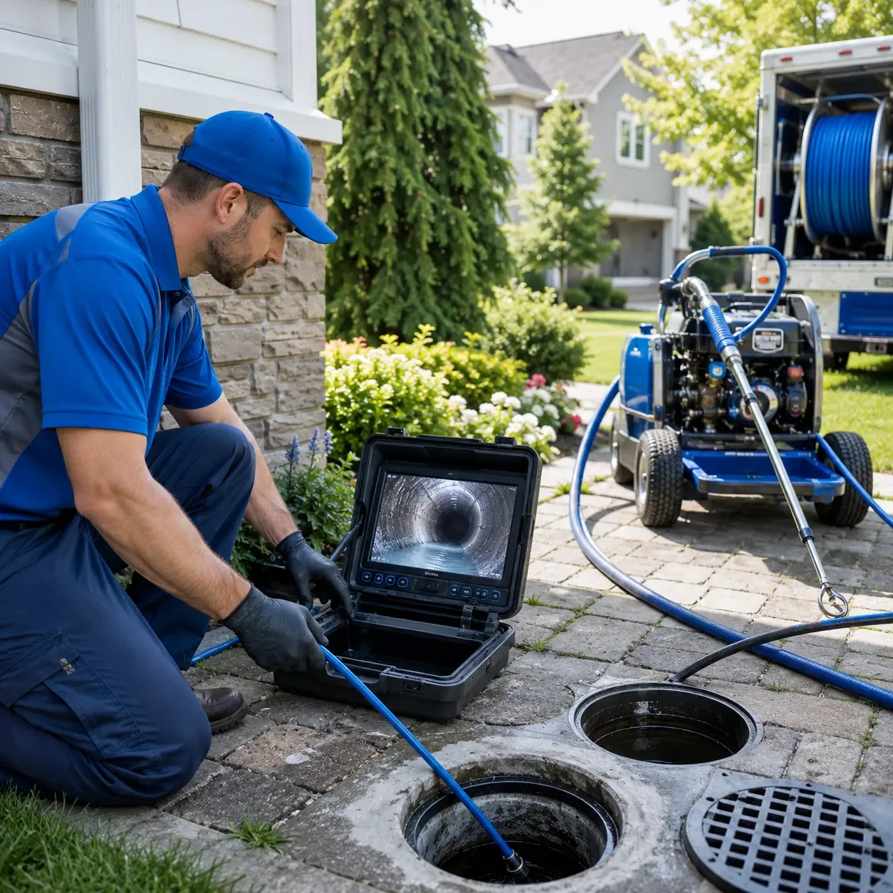 Outdoor drain cleaning professionals serving Industry, PA