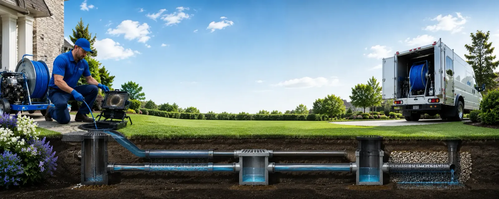 Outdoor drain cleaning information for Industry, PA